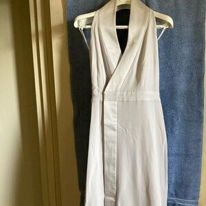 Elegant White Halter Dress